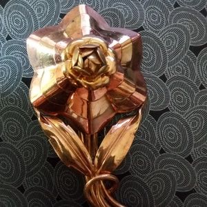 Copper Tone Rose Pin